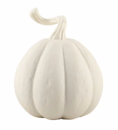 JK Home Décor - Κολοκύθα Κεραμική Λευκό Matte 15x17cm (Thumb 1)