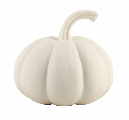 JK Home Décor - Κολοκύθα Κεραμική Λευκό Matte 17x17cm (Thumb 1)