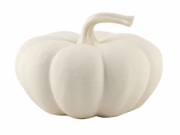 JK Home Décor - Κολοκύθα Κεραμική Λευκό Matte 20x14cm (Thumb 1)