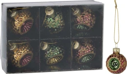 JK Home Décor - Μπάλα Χριστουγέννων Royal από Γυαλί 4cm S/6 (Thumb 1)