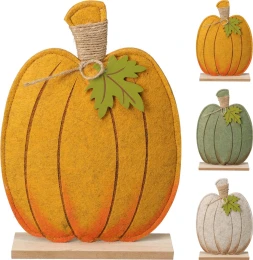 JK Home Décor - Κολοκύθα από Ύφασμα σε Βάση 18x25cm 3Σχδ (Thumb 1)