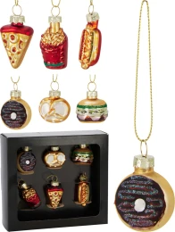 JK Home Décor - Στολίδι Fast Food από Γυαλί 5cm S/6 (Thumb 1)