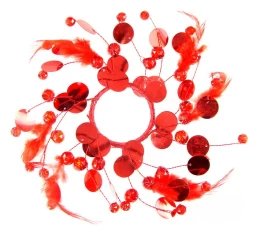 Χριστουγεννιάτικο Στεφάνι Κηροπηγίου 23cm 32102 Red (Thumb 1)