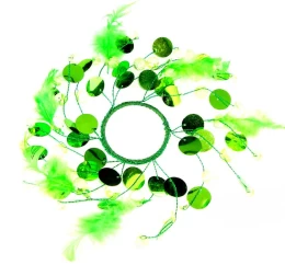 Χριστουγεννιάτικο Στεφάνι Κηροπηγίου 23cm 32099 Green (Thumb 1)