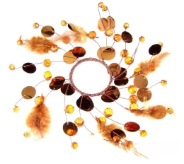 Χριστουγεννιάτικο Στεφάνι Κηροπηγίου 23cm 32105 Copper (Thumb 1)