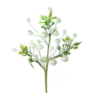 Λουλούδι Στολίδι Λευκό 13cm 26619