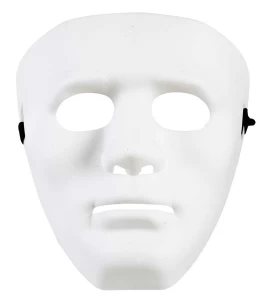 Αποκριάτικη Μάσκα Άσπρη Anonymous Deluxe 312764