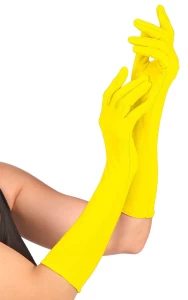 Αποκριάτικα Γάντια Μακριά Κίτρινα Neon 312009