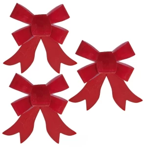 Χριστουγεννιάτικοι Φιόγκοι Κόκκινοι Set/3 τεμ 11cm 50187169