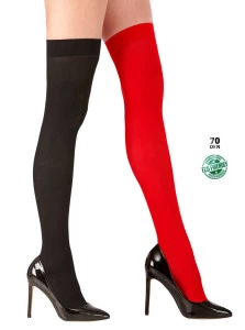 Αποκριάτικες Κάλτσες Δίχρωμες Κόκκινο Μαύρο 70 DEN 317216