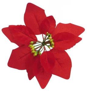 Χριστουγεννιάτικο Στολίδι Αλεξανδρινό Λουλούδι με κλίπς 22cm 4902 - 236114