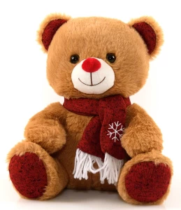 Χριστουγεννιάτικο Λούτρινο Αρκουδάκι 20cm 236631a