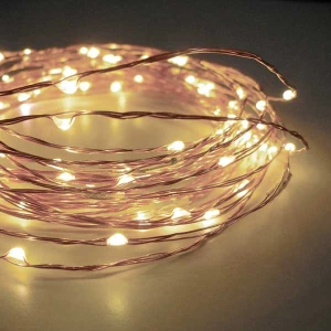 20 Micro Led Gold/Warm White 443855 Σταθερά Λαμπάκια Μπαταρίας