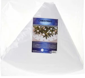 Χριστουγεννιάτικη Ποδιά Δέντρου Άσπρη Βάτα 98cm 415806
