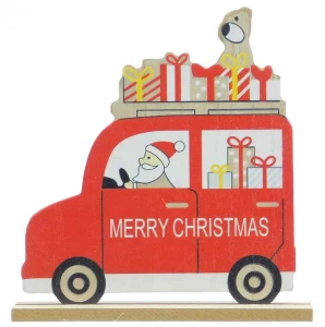 ριστουγεννιάτικο Διακοσμητικό Άγιος Βασίλης με Αυτοκίνητο 14x h14.5cm 237439