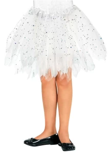 Παιδική Φούστα Tutu Άσπρη με Glitter 318169