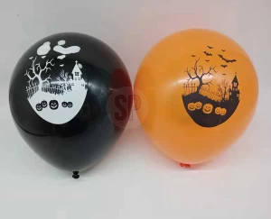 Σετ 10 τεμάχια Μπαλόνια Halloween 22x25cm 344647