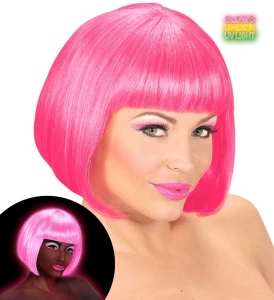 Αποκριάτικη Περούκα Neon Ροζ 318336