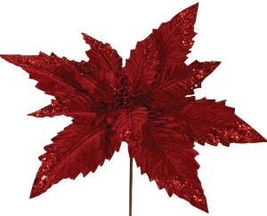 Χριστουγεννιάτικο Διακοσμητικό Λουλούδι Κόκκινο 35cm 213781
