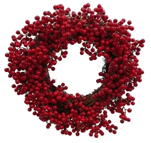 Κόκκινο Χριστουγεννιάτικο Στεφάνι Berries 35cm 50187156
