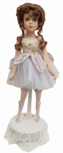 Διακοσμητική Κούκλα Πορσελάνης με Μουσική Περιστρεφόμενη 48cm 200033