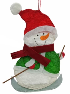 Χάρτινο Διακοσμητικό Χριστουγεννιάτικο Στολίδι Χιονάνθρωπος 32cm 237564