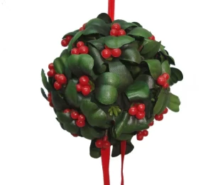 Χριστουγεννιάτικη Διακοσμητική Πράσινη Κρεμαστή Φωλιά 11cm 50332