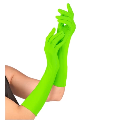 Αποκριάτικα Μακριά Γάντια Πράσινα Neon 312007 