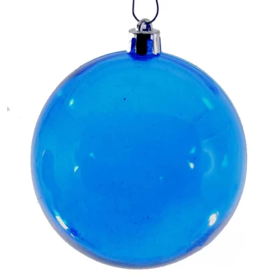 Χριστουγεννιάτικη Μπάλα Διάφανη Μπλέ 8cm 236986