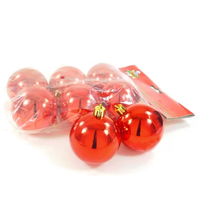 Χριστουγεννιάτικες Μπάλες Κόκκινες Set/6 τεμάχια 6cm 232794 Bag