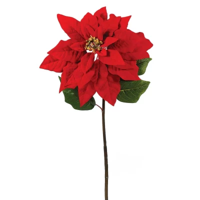 Χριστουγεννιάτικο Κλαδί Λουλούδι Πουανσέτια Κόκκινη 30x80cm 155089