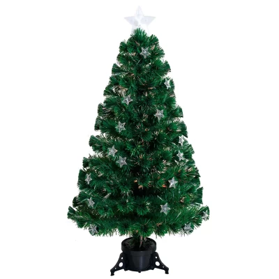 Χριστουγεννιάτικο Δέντρο με Οπτικές Ίνες και Αστέρια 90cm 49100-2