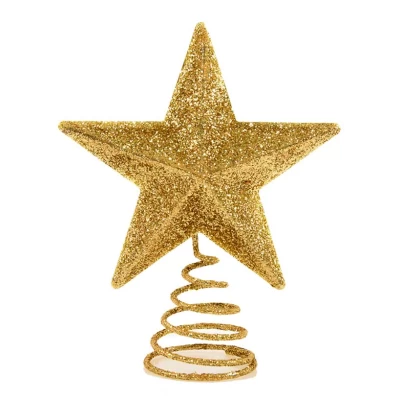 Χριστουγεννιάτικη Κορυφή Δέντρου Αστέρι Χρυσό 12cm 236621