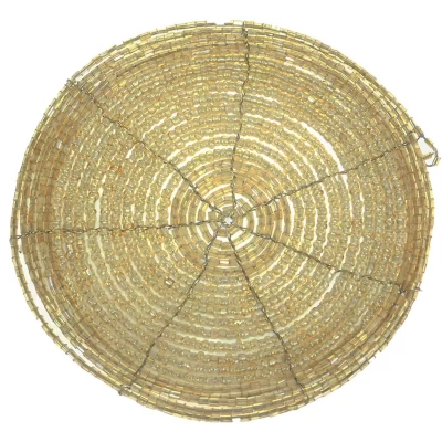 Διακοσμητικό Σουπλά με Χρυσές Χάνδρες Ø35cm 22117a