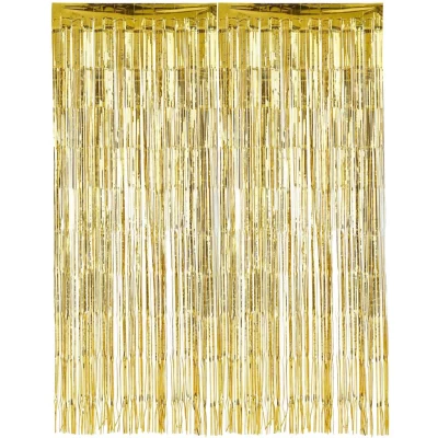 Διακοσμητική Κουρτίνα με Χρυσά 100x h200cm 237028