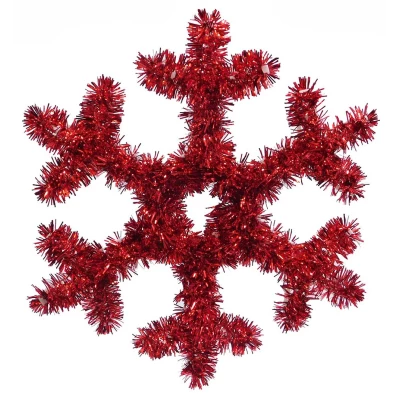 Χριστουγεννιάτικη Διακοσμητική Κόκκινη Νιφάδα 32cm 237423