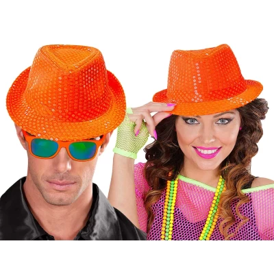 Καπέλο Καβουράκι Neon Πορτοκαλί με Πούλιες 318421