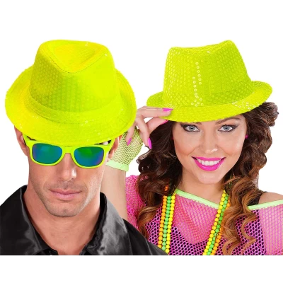 Καπέλο Καβουράκι Neon Κίτρινο με Πούλιες 318422
