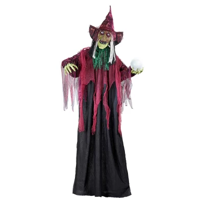 Halloween Διακοσμητική Μάγισσα με Κίνηση 3 Διαφορετικούς Ήχους και Φώς 170cm 10999