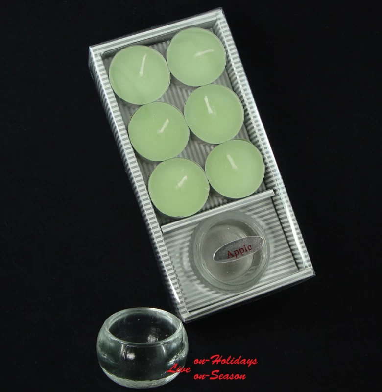 Set/6 Αρωματικά Κεριά Ρεσώ με Γυάλινη Βάση 236478 Apple (Preview 1)