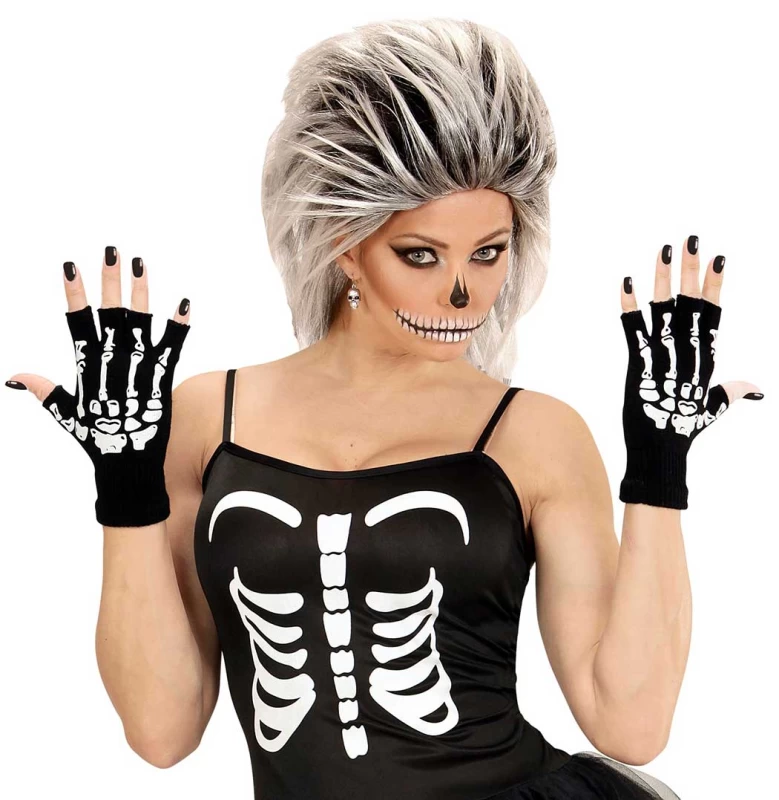 Γάντια Σκελετού Κοφτά 314949 Deluxe (Preview 1)