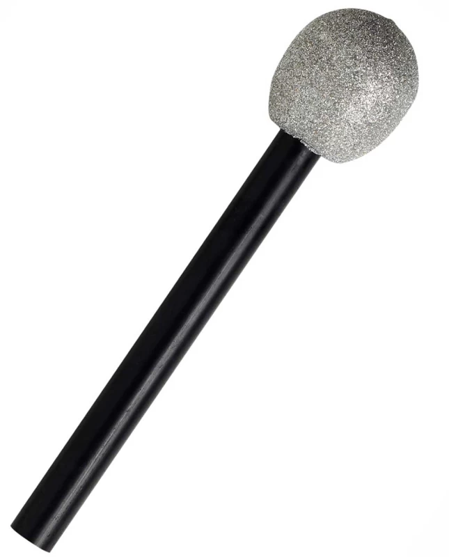 Αποκριάτικο Μικρόφωνο Ασημί 316623 (Preview 1)