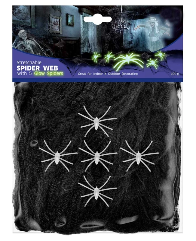 Ιστός Μαύρος με Αράχνες Glow in the Dark 100gr 311836 (Preview 3)