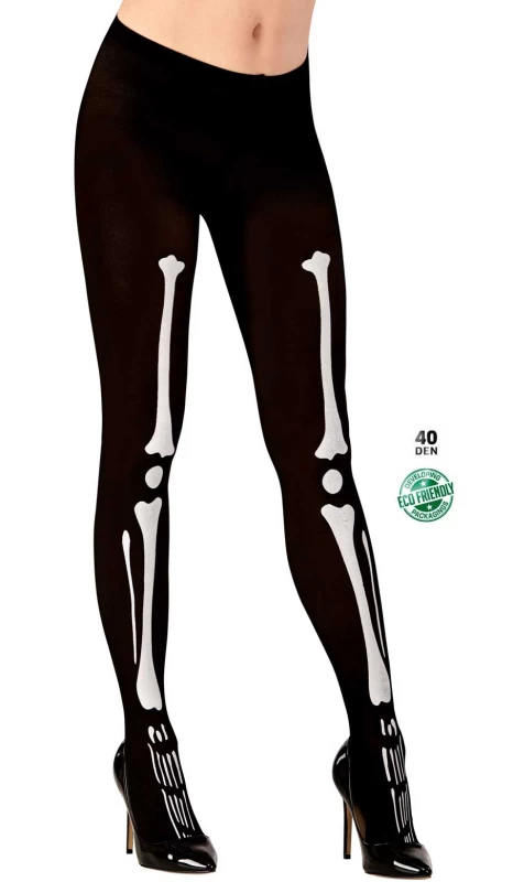 Αποκριάτικο Καλσόν Σκελετού 40 DEN 311888  (Preview 1)