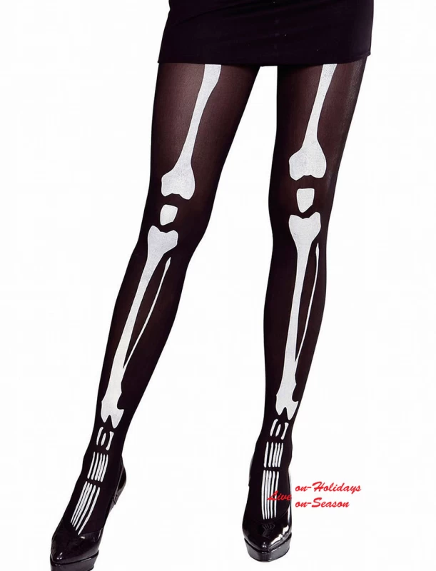 Αποκριάτικο Καλσόν Σκελετού 40 DEN 311888  (Preview 3)