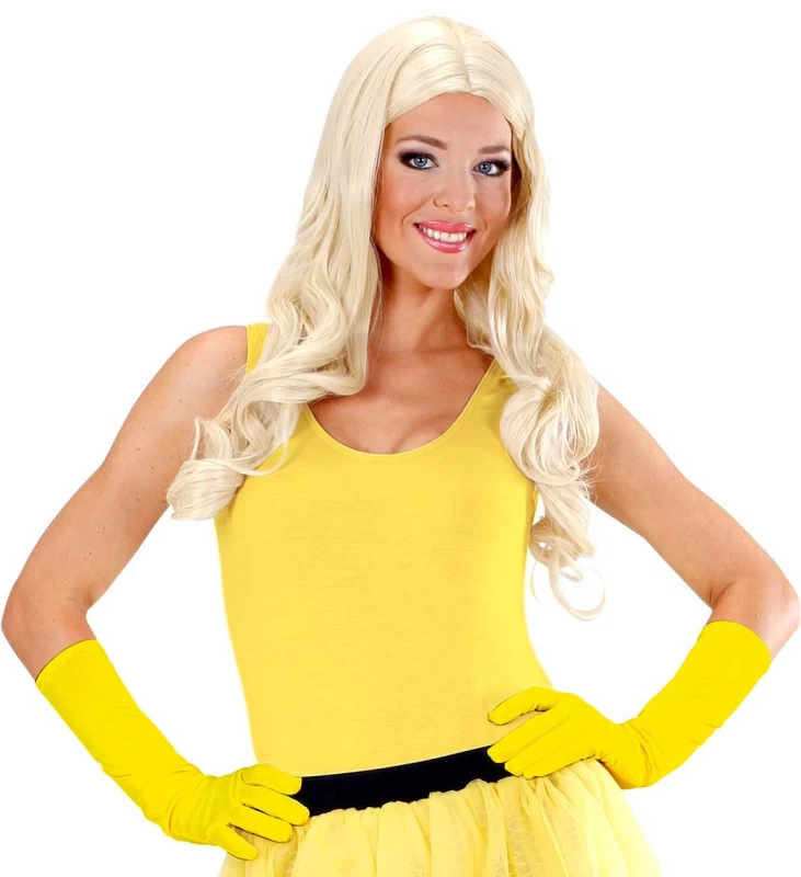 Αποκριάτικα Γάντια Μακριά Κίτρινα Neon 312009 (Preview 4)