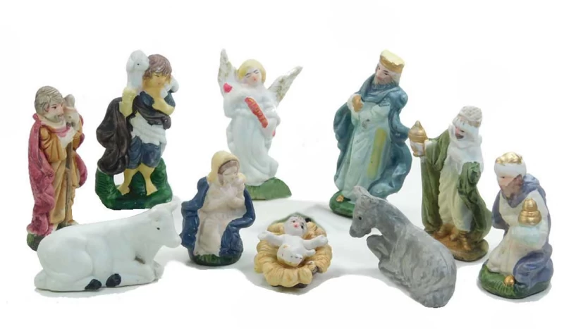 Χριστουγεννιάτικα Στοιχεία Φάτνης 10 Κεραμικές Φιγούρες 232283 max 9cm (Preview 1)