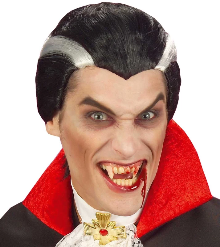 Αποκριάτικη Περούκα Δράκουλα 312165 (Preview 1)