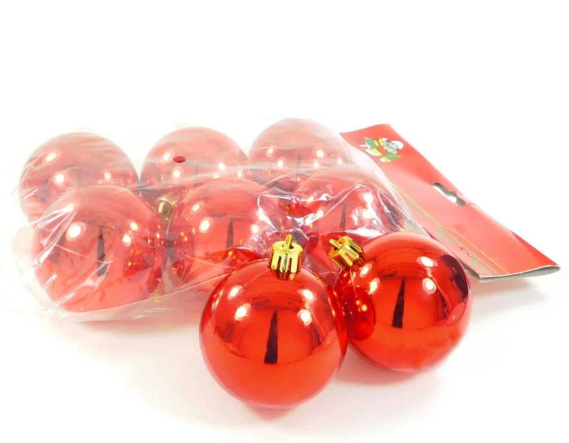 Χριστουγεννιάτικες Μπάλες Κόκκινες Set/6 τεμάχια 6cm 232794 Bag (Preview 1)