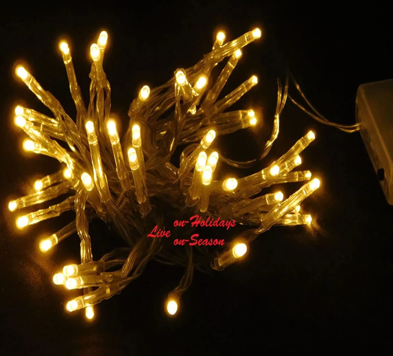 20 Led S/Warm White 200cm Σταθερά Φωτάκια Μπαταρίας 280852 (Preview 1)